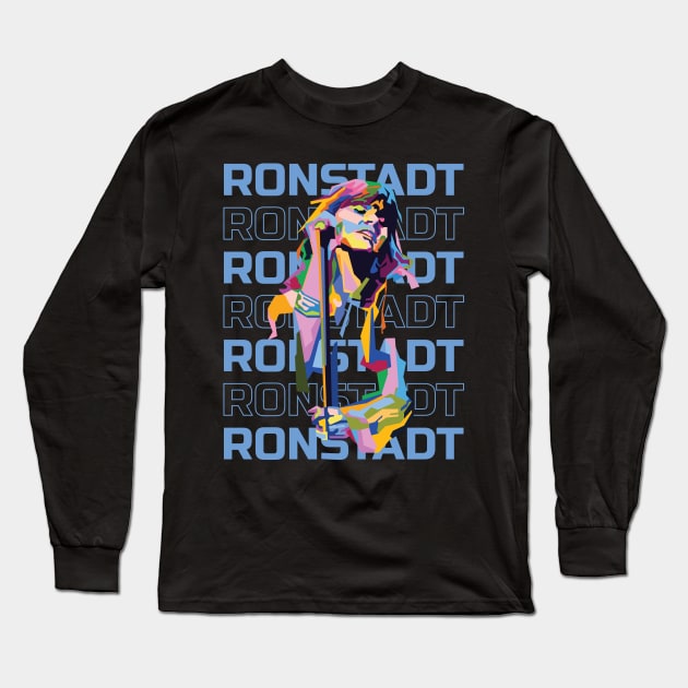 Abstract Geometric Linda Ronstadt Long Sleeve T-Shirt by smd90